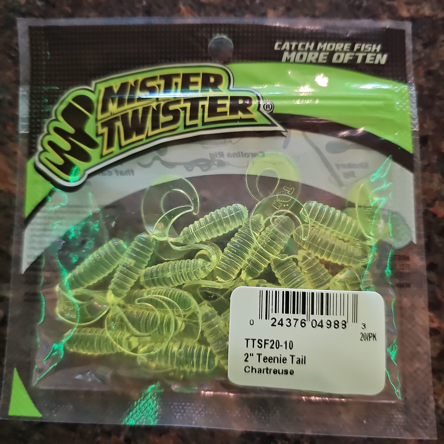 Mister Twister 2" Teenie Tail Chartreuse