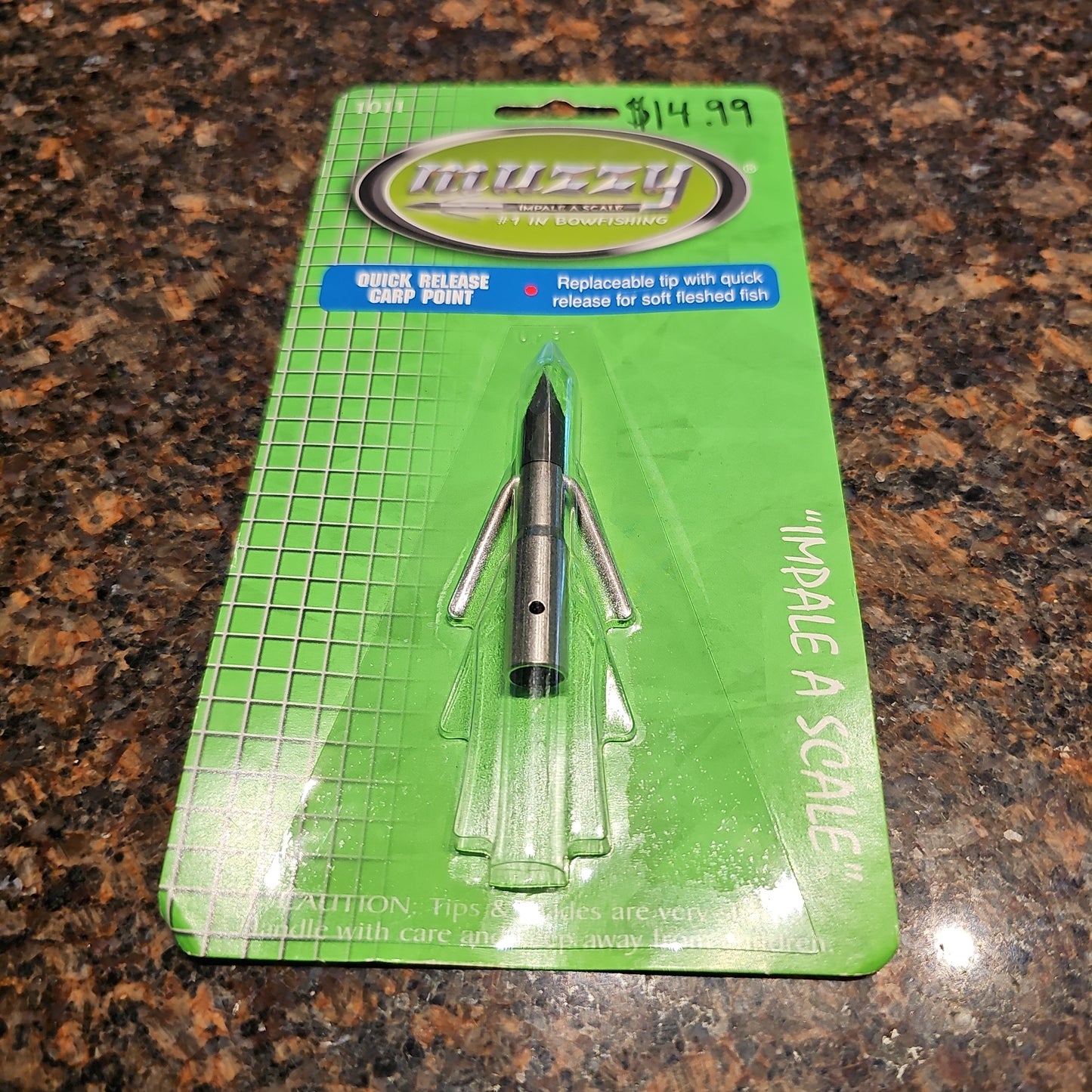 Muzzy Bowfishing 1011 Quick Release Carp Point Fishing Point for Soft-Fleshed Fish