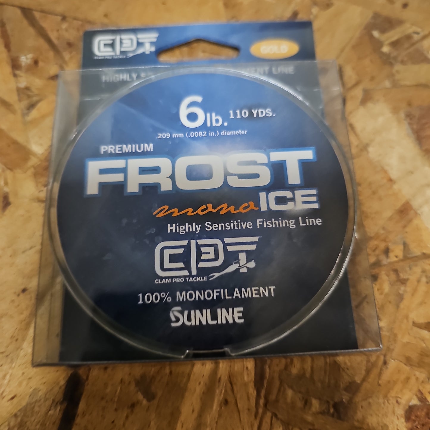 Clam Frost Mono Ice Line 6 lb gold