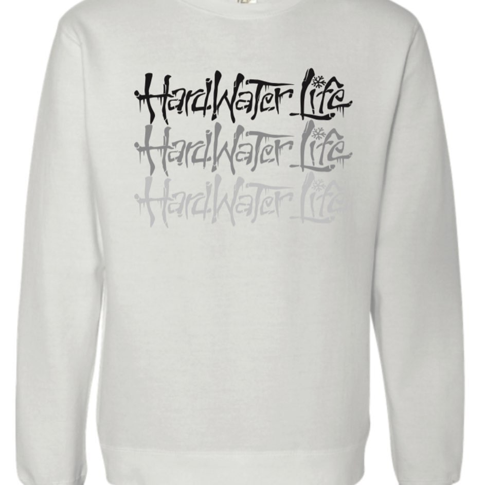 Hardwater Life White Crewneck