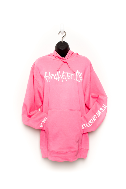 Hardwater Life Pink Hoodie