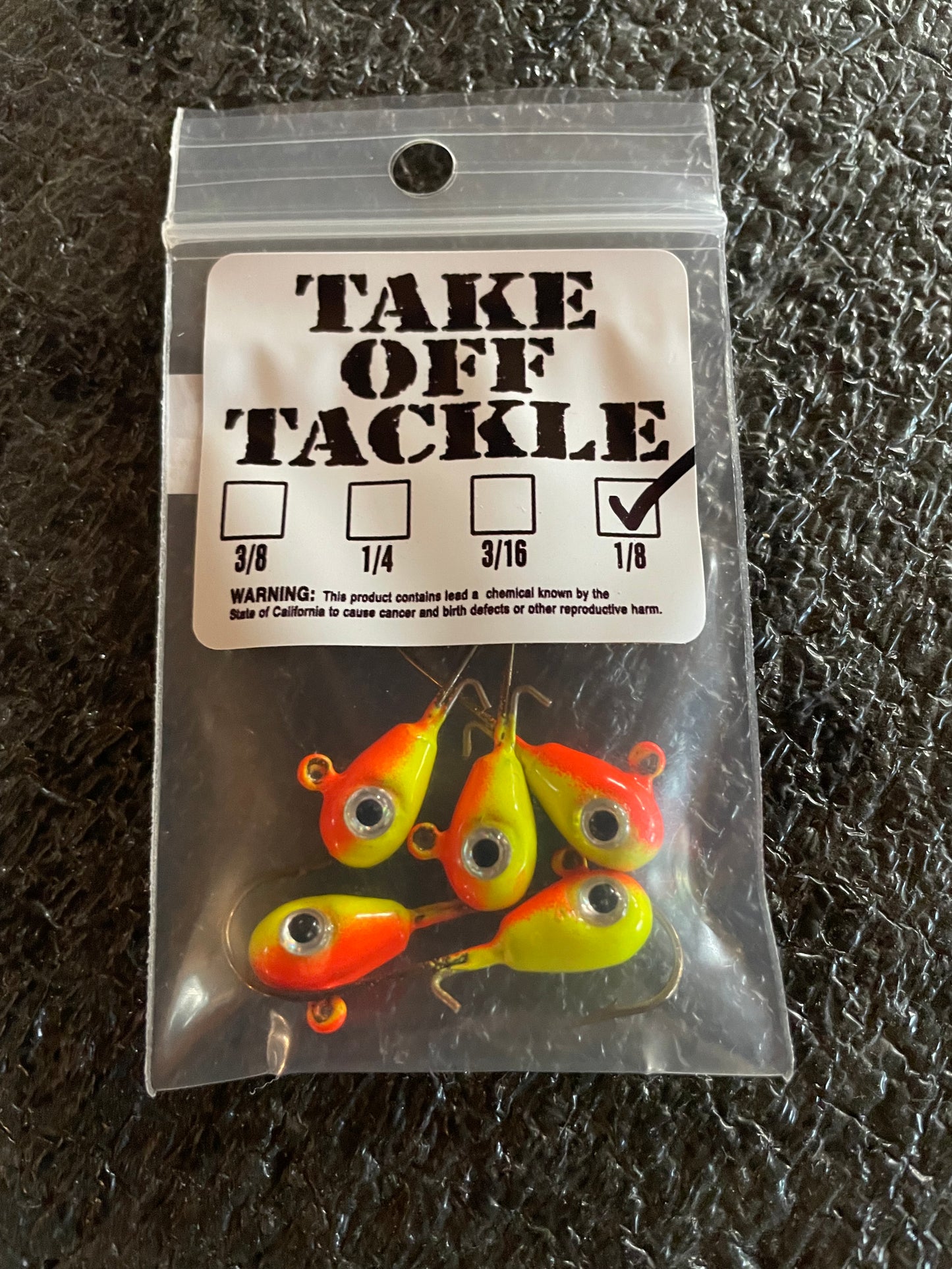 Take off Tackle- Tear drop Jigs 3/16