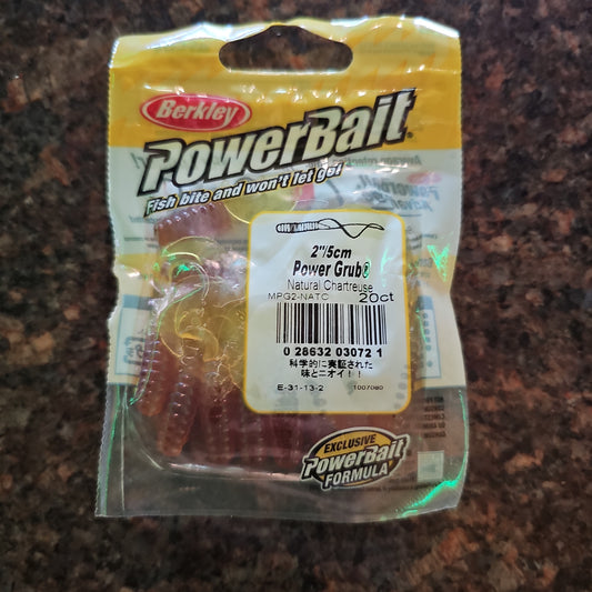 PowerBait 2" Power Grub Natural Chartreuse