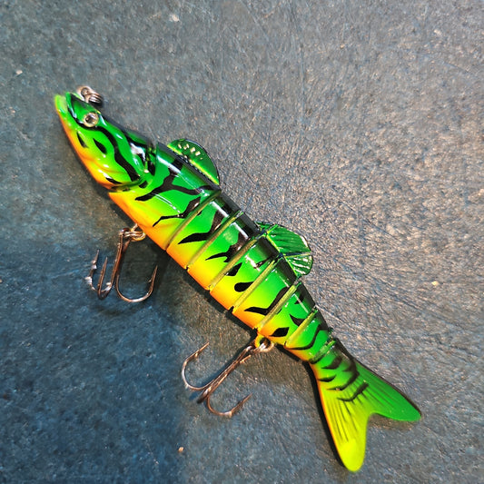 Swimbait Medium Pike (Neon Grn/Ylw/Org)