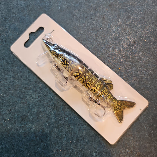 Swimbait Medium Pike (Grn/Blk/Wht)