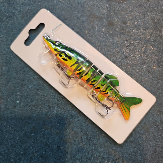 Swimbait Medium Pike (Blk/NeonGrn/Org)