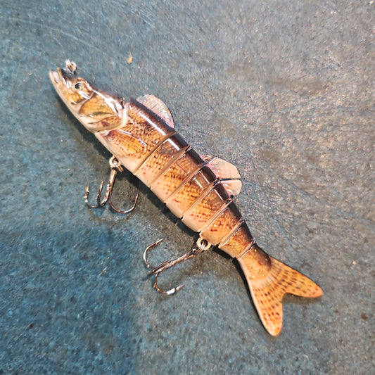 Swimbait Medium Pike (Blk/Brn/Wht)