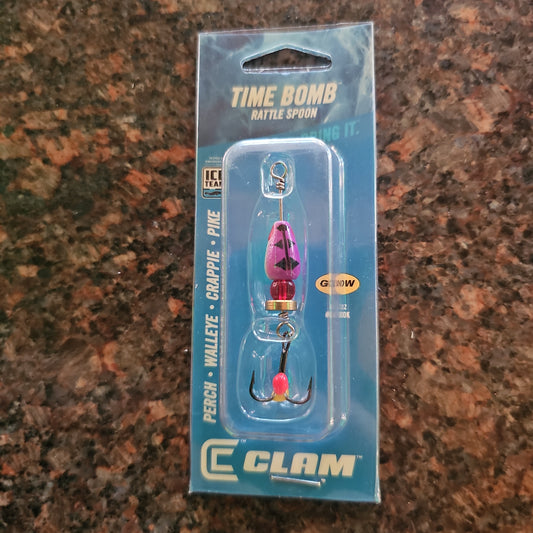 Clam Time Bomb Rattle Spoon Glow Purple Riger