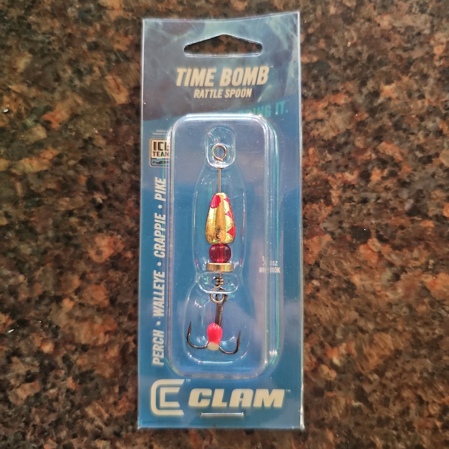 Clam Time Bomb Rattle Spoon Gold Tiger