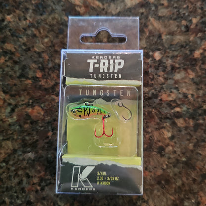 Kenders Tungsten T-Rip Mini Vibe Bait (Firetiger, 3/4")