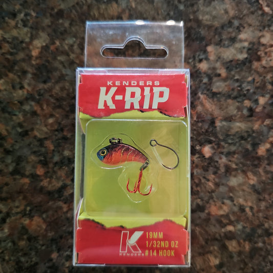 Kenders K-RIP Mini Vibe Lure with Rattle Beads and Treble Hook (Gold Magma, 19mm (3/4") #14 HOOK