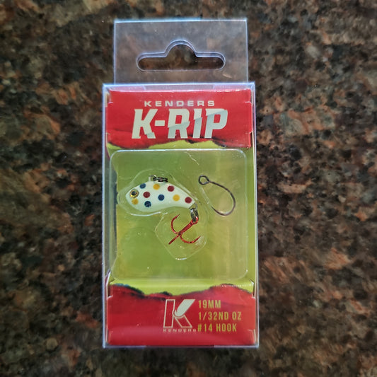 Kenders K-RIP Mini Vibe Lure with Rattle Beads and Treble Hook (Wonderbread Glow, 19mm (3/4") #14 Hook