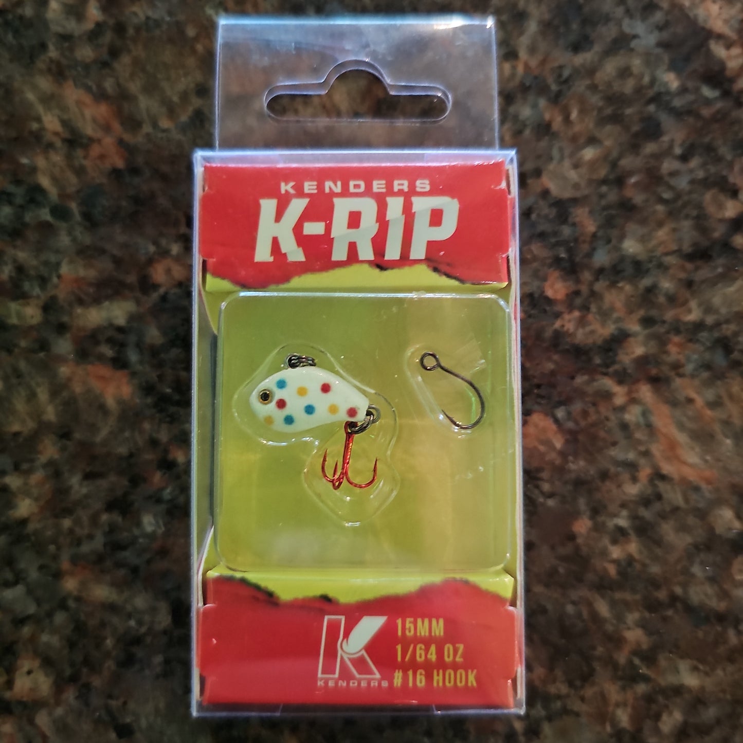 Kenders K-RIP Mini Vibe Lure with Rattle Beads and Treble Hook (Wonderbread Glow, 15mm (1/2") #16 Hook