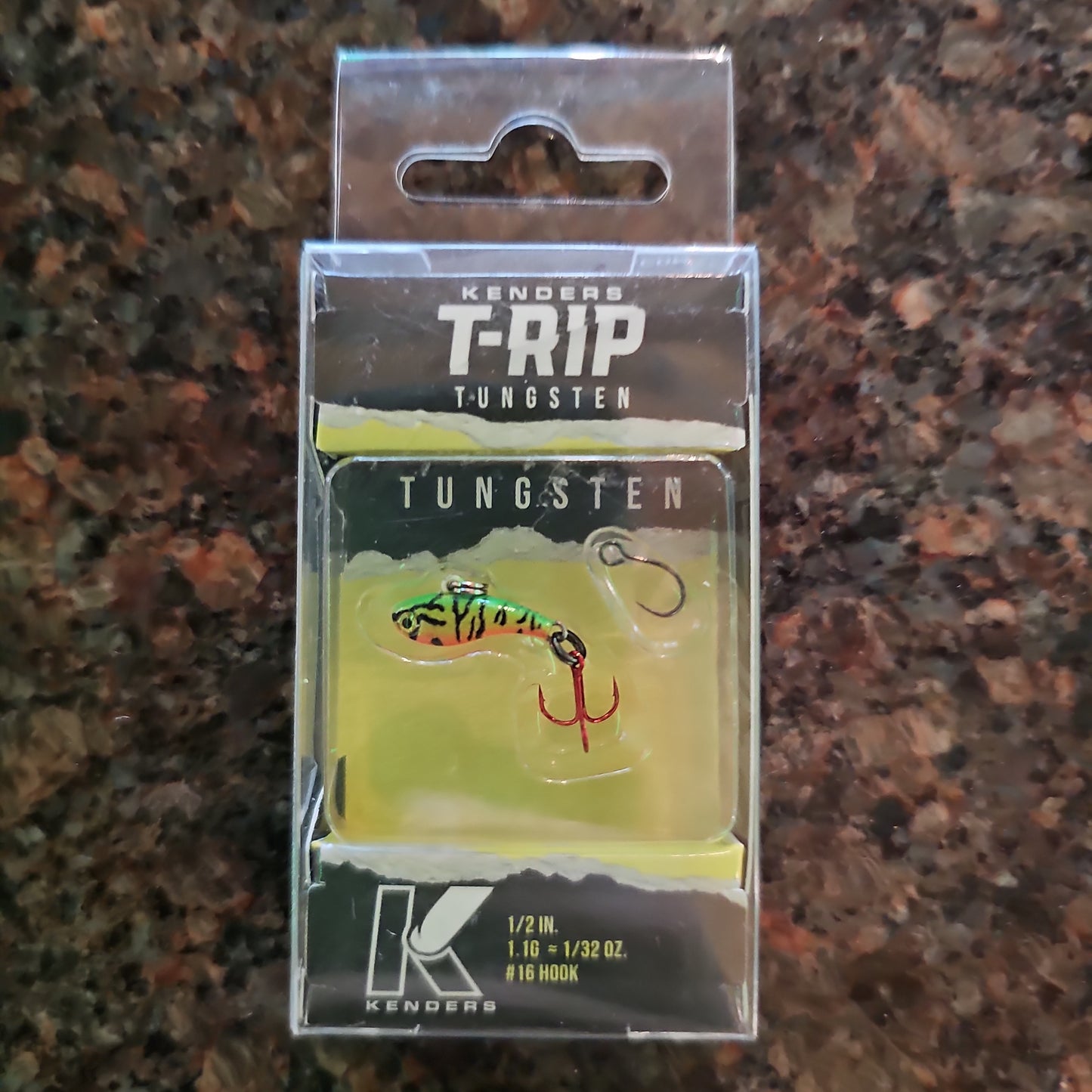 Kenders Tungsten T-Rip Mini Vibe Bait (Firetiger, 1/2"