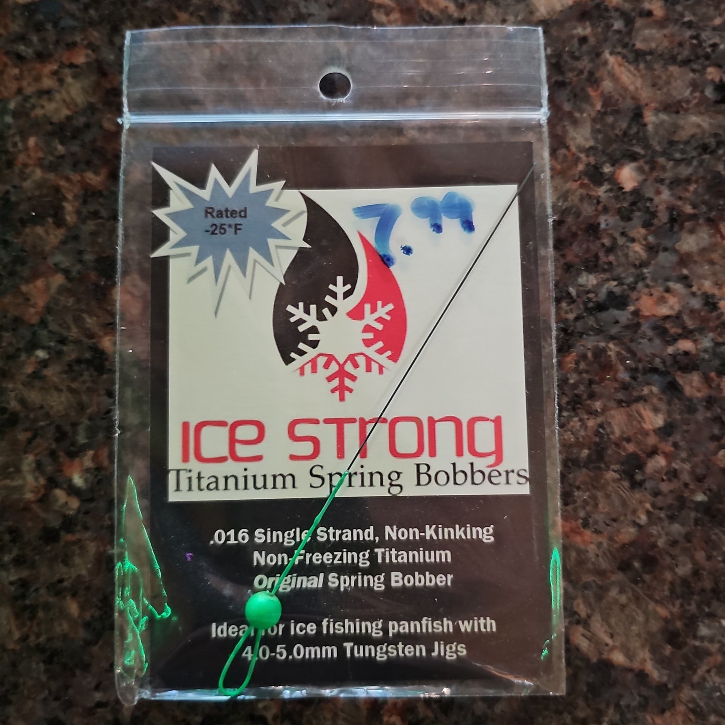 Ice Strong Titanium Spring Bobber GREEN