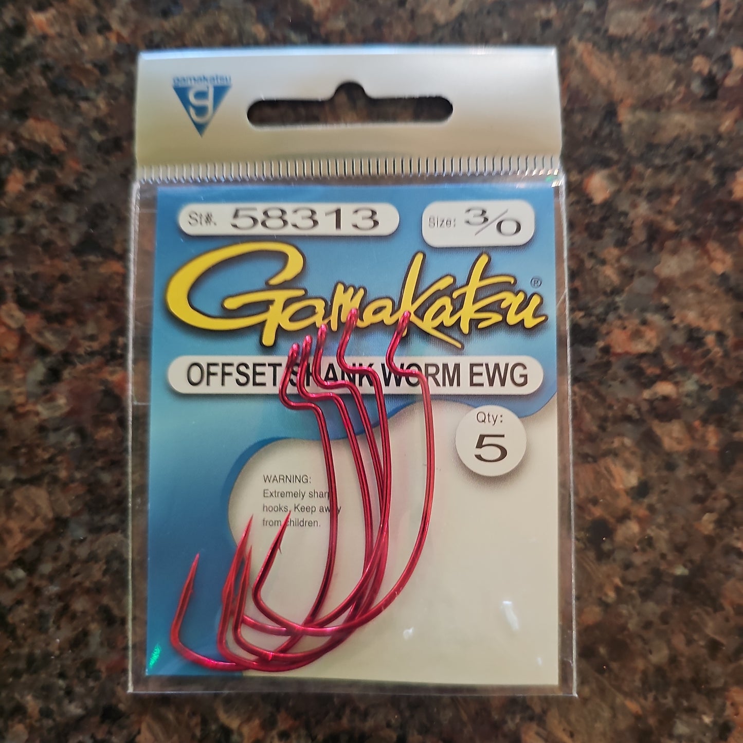 Gamakatsu Offset Shank Worm EWG