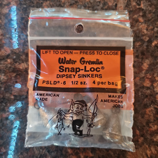 Water Gremlin Snap-Loc Dipsey Sinkers