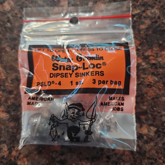 Water Gremlin Snap-Loc Dipsey Sinkers