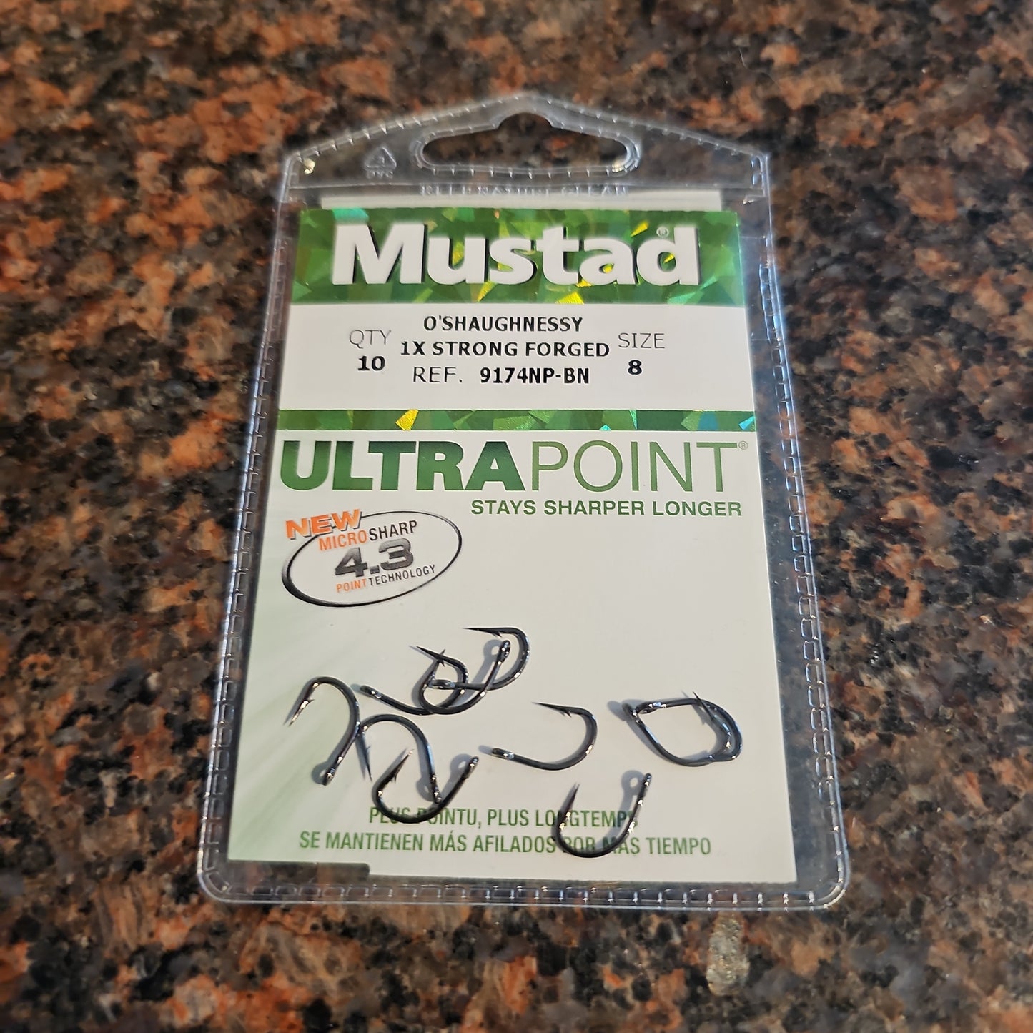 Mustad 9174NP-BN-8 O’Shaughnessy 1X Strong Forged Ultrapoint Fishing Hooks Set 2