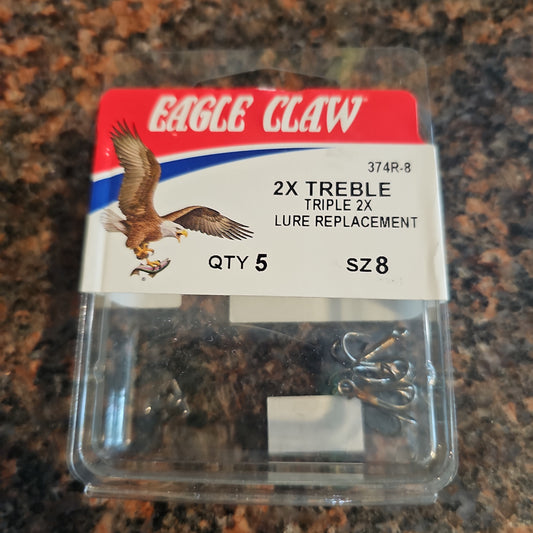 Eagle Claw 2X Treble Triple 2X Lure Replacement