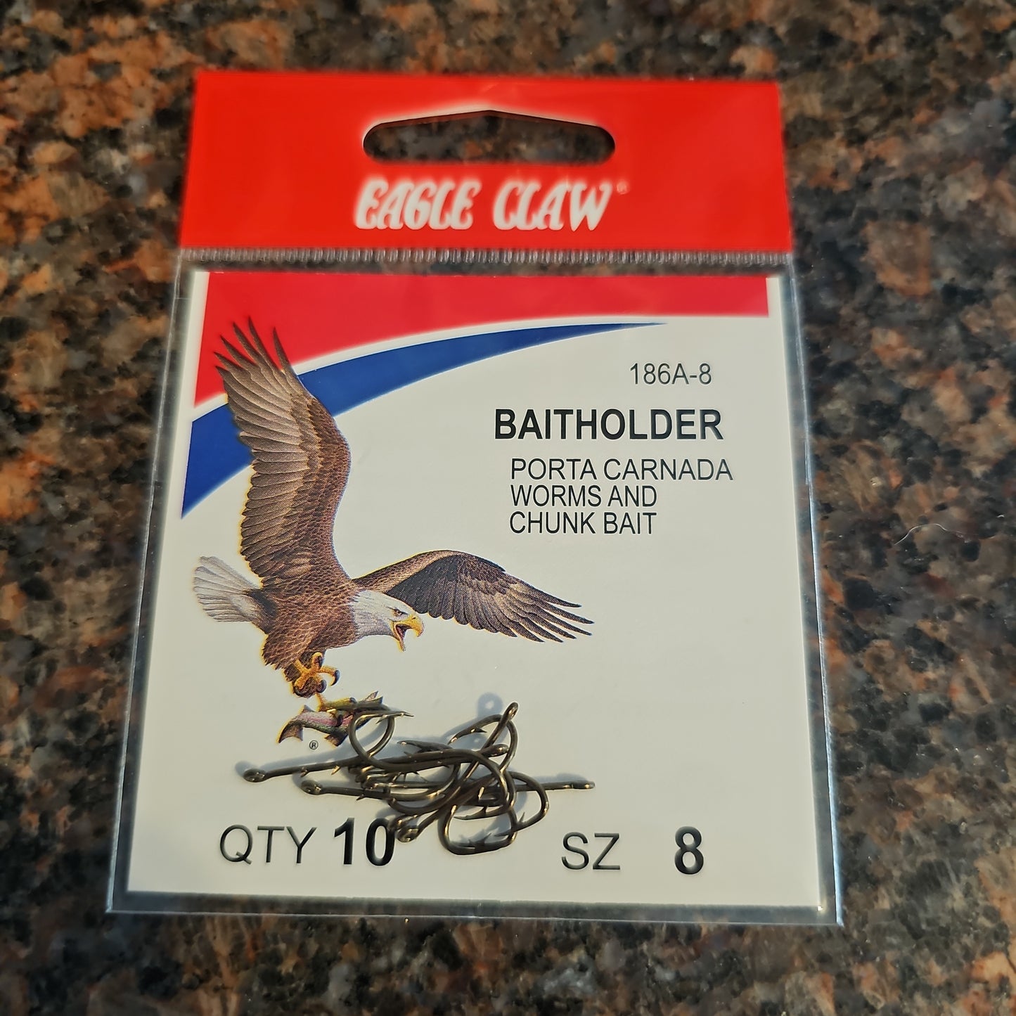 Eagle Claw 186AH-8 Classic Hooks, 10-Pack, Sz8