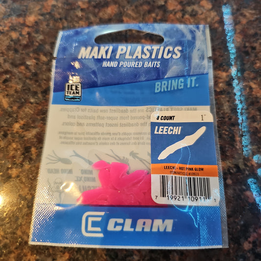 Maki Plastic Bait Leechi Hot Pink Glow