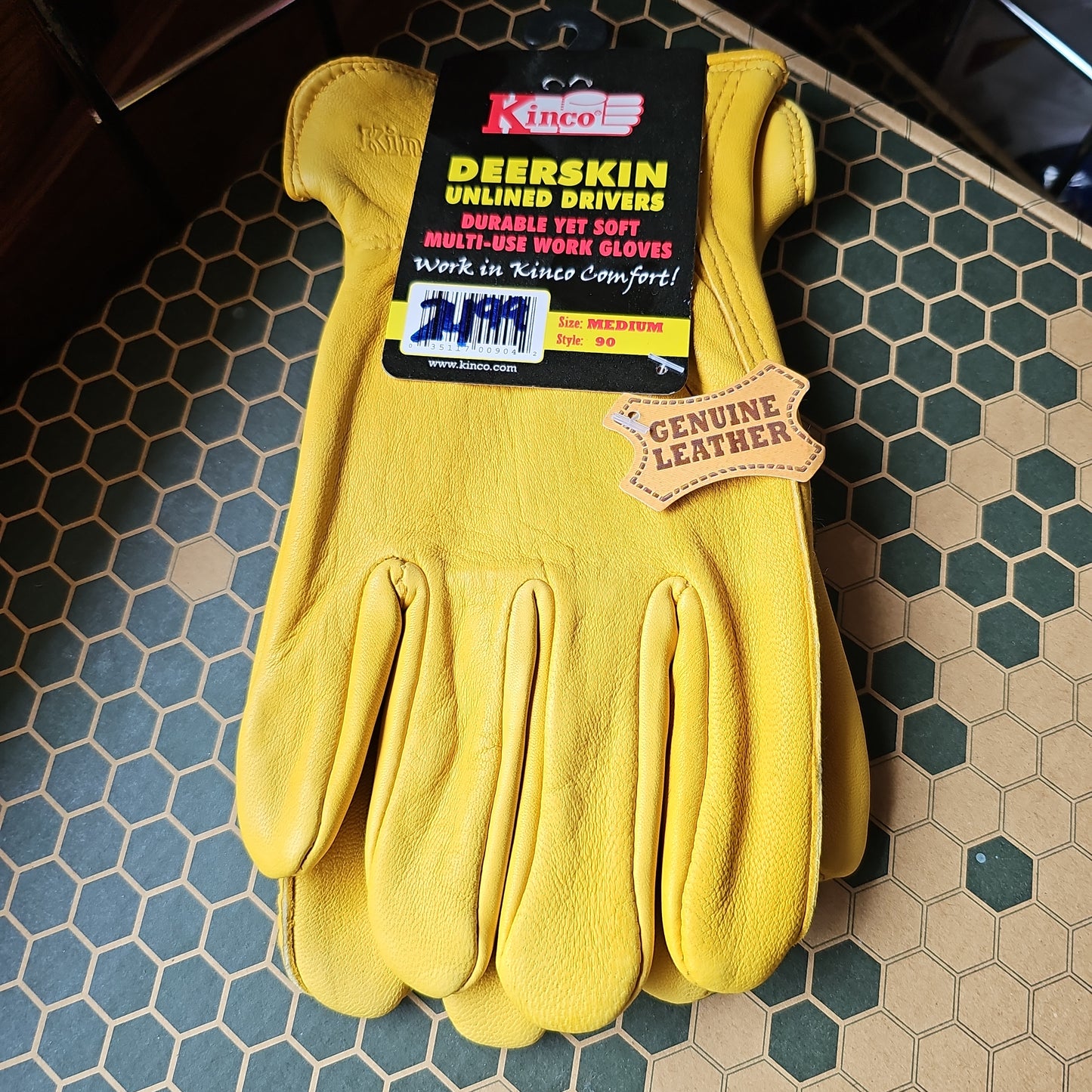 Kinco Deerskin Unlined Drivers Gloves Medium