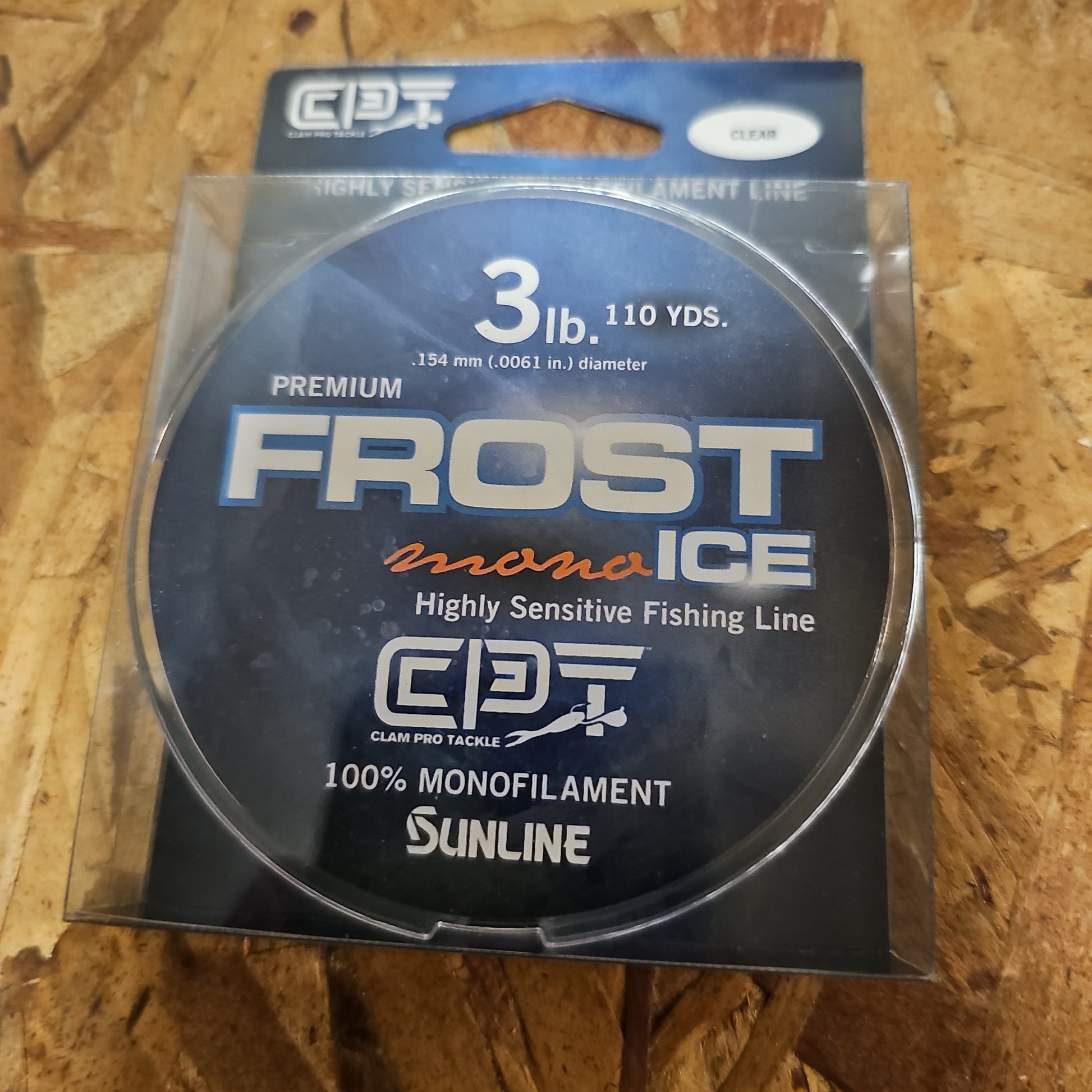 3lb mono fishing line Clam Frost Mono Ice Line 3 lb clear