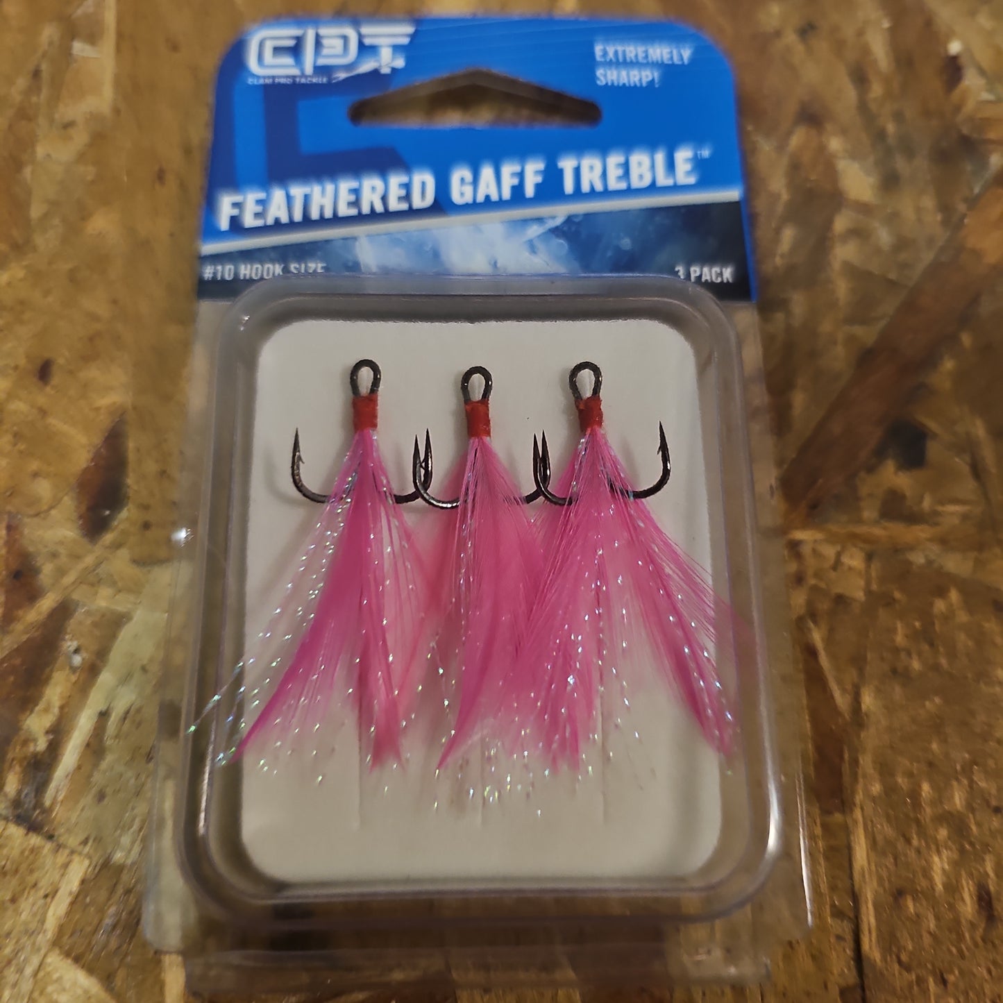 Clam Feathered Gaff Treble Hook