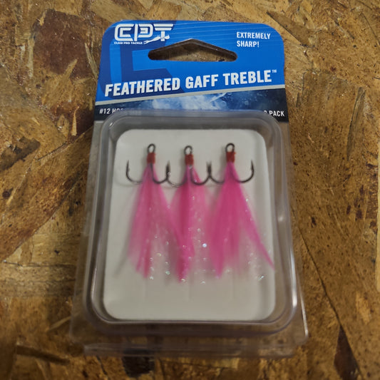 Clam Feathered Gaff Treble Hook