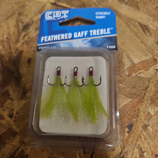 Clam Feathered Gaff Treble Hook