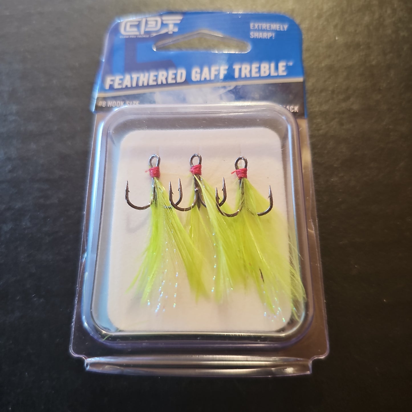 Clam Feathered Gaff Treble Hook