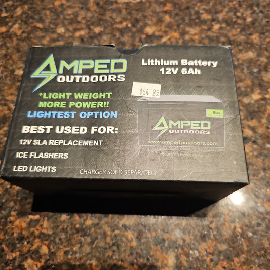 Amped Outdoors 12V 6Ah Lithium Battery