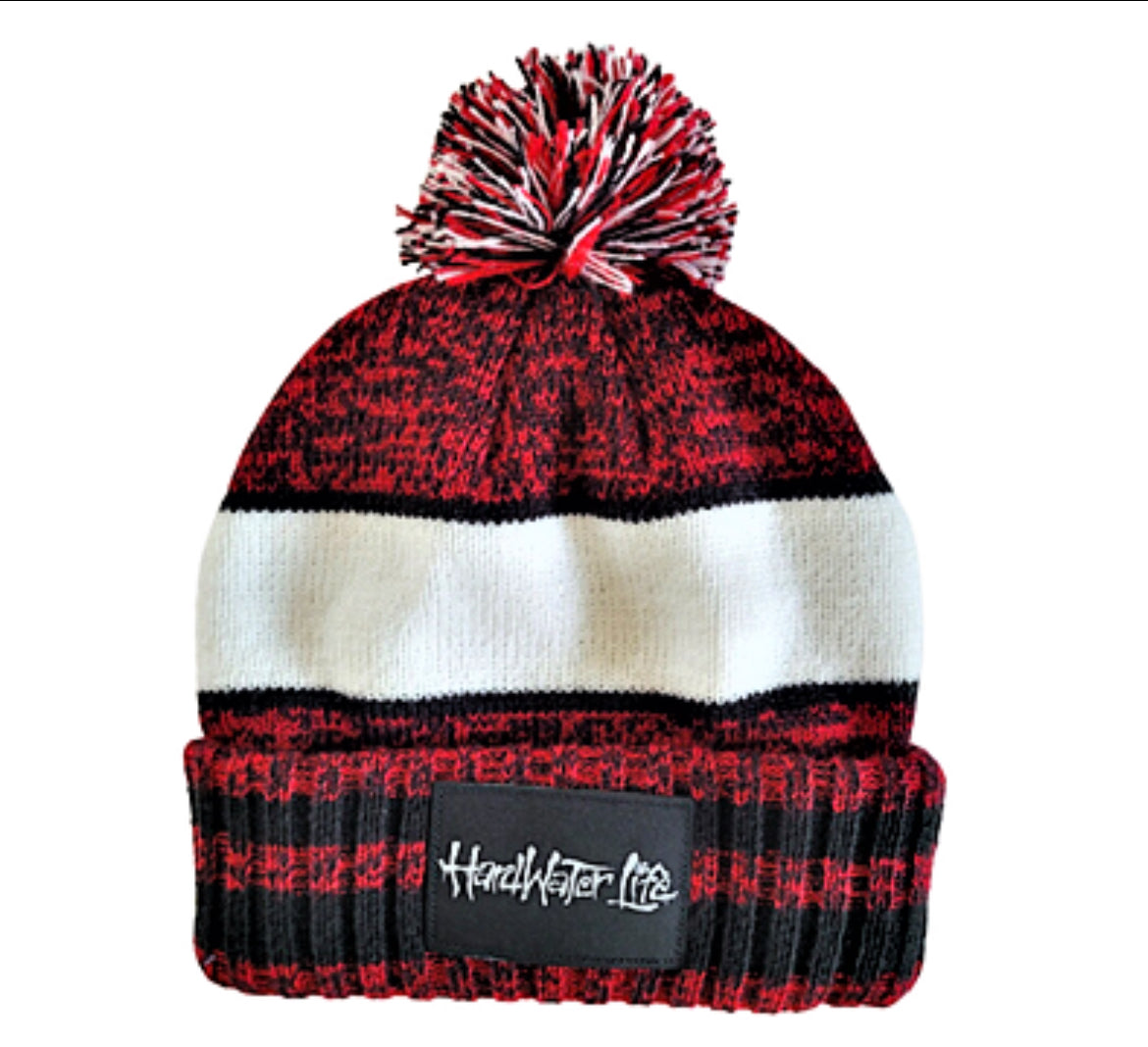 Hardwater Life Pom Hat- Red