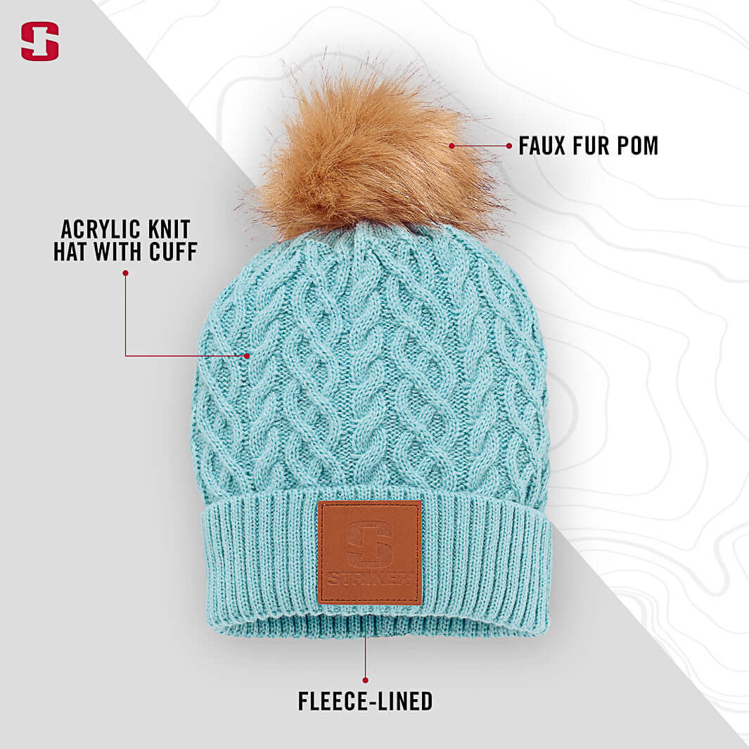 Striker Stella Knit Fur Pom Hat