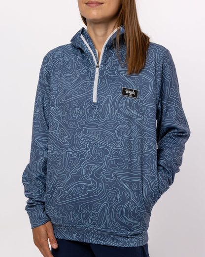 Waggle Unisex Zip Hoodie- 'Loon Lake' XL with MBH logo on sleeve