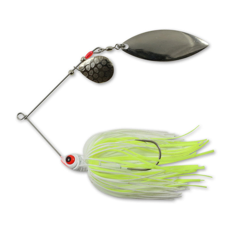 Northland Reed-Runner Spinnerbait Tandem Spin 1/4oz. #3 Hook Whitetruse