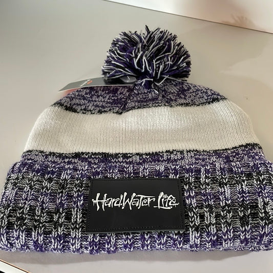 Hardwater Life Purple Pom Hat