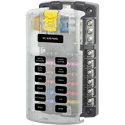 Blue Sea ST Blade Fuse Block 12 Circuits w/cover and negative bus