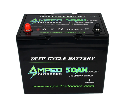50AHLithium Battery (LiFePO4) 24V - Bluetooth - IP67 Waterproof - Heated
