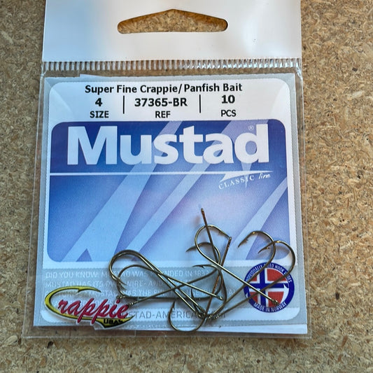 Mustad Super Fine Crappie / Panfish Hooks