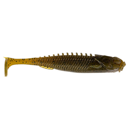 Northland Tackle Eye Candy Paddle Shad- Green Pumpkin 4”