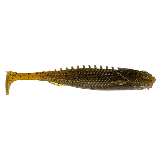 Northland Tackle Eye Candy Paddle Shad- Green Pumpkin 4”