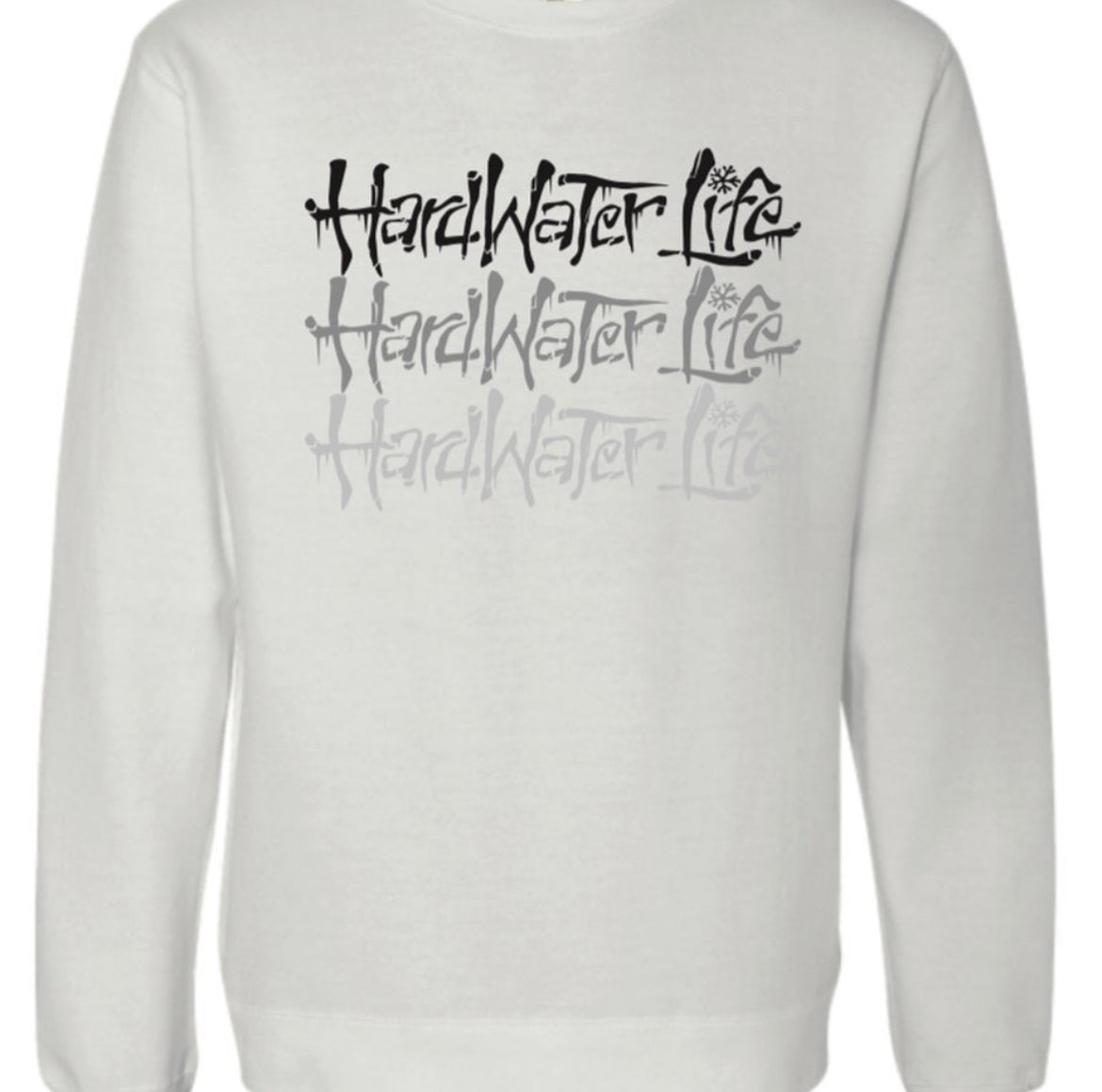 Hardwater Life White Crewneck Sweatshirt- M