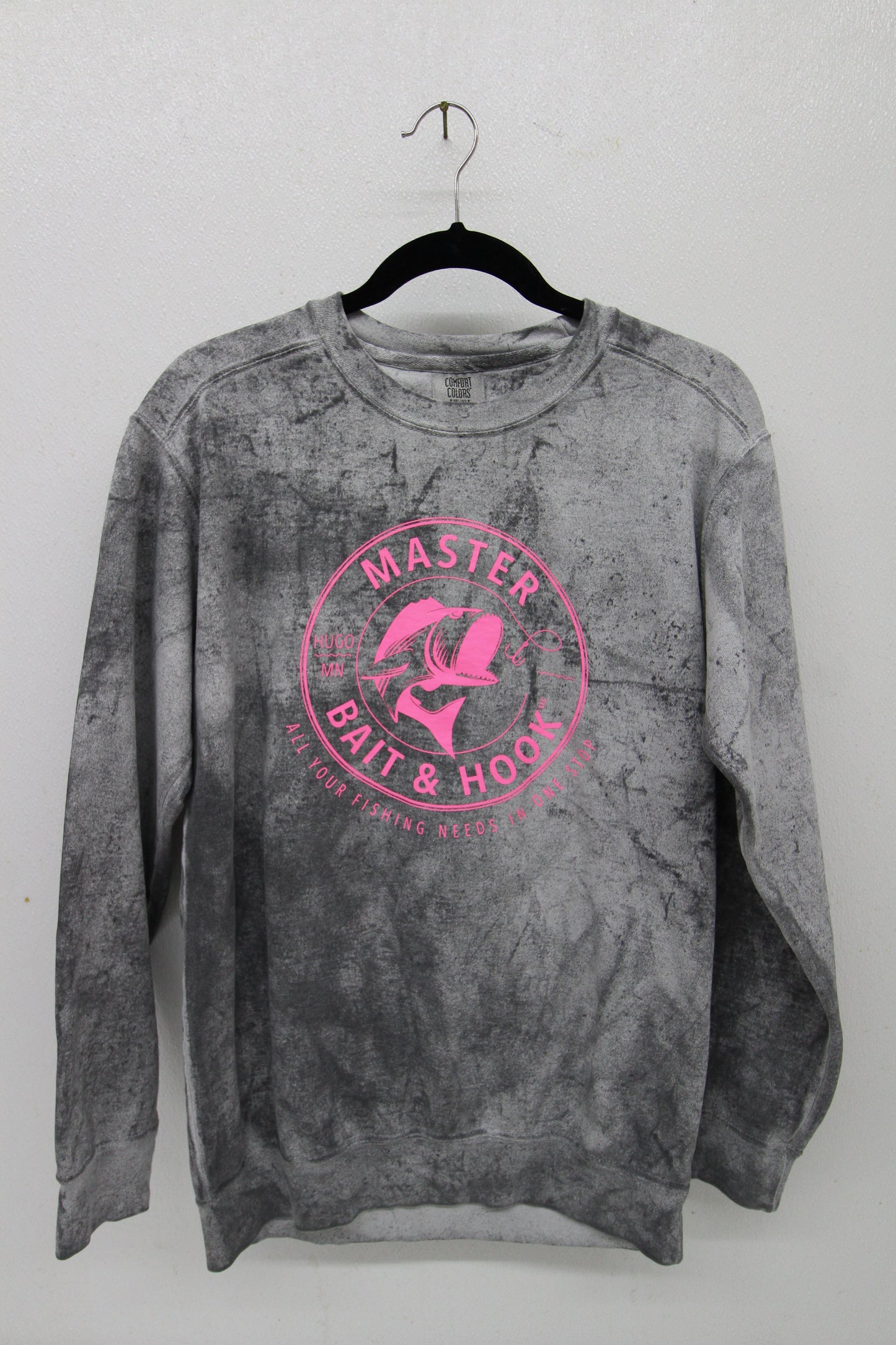 MBH Unisex Cracked Ice Crewneck Sweatshirt Pink Logo Sz S