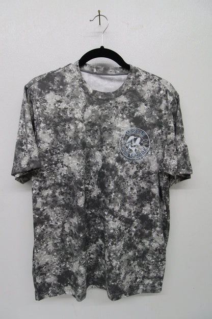 MBH Gray Camo Print UV Sun Shirt Sz S