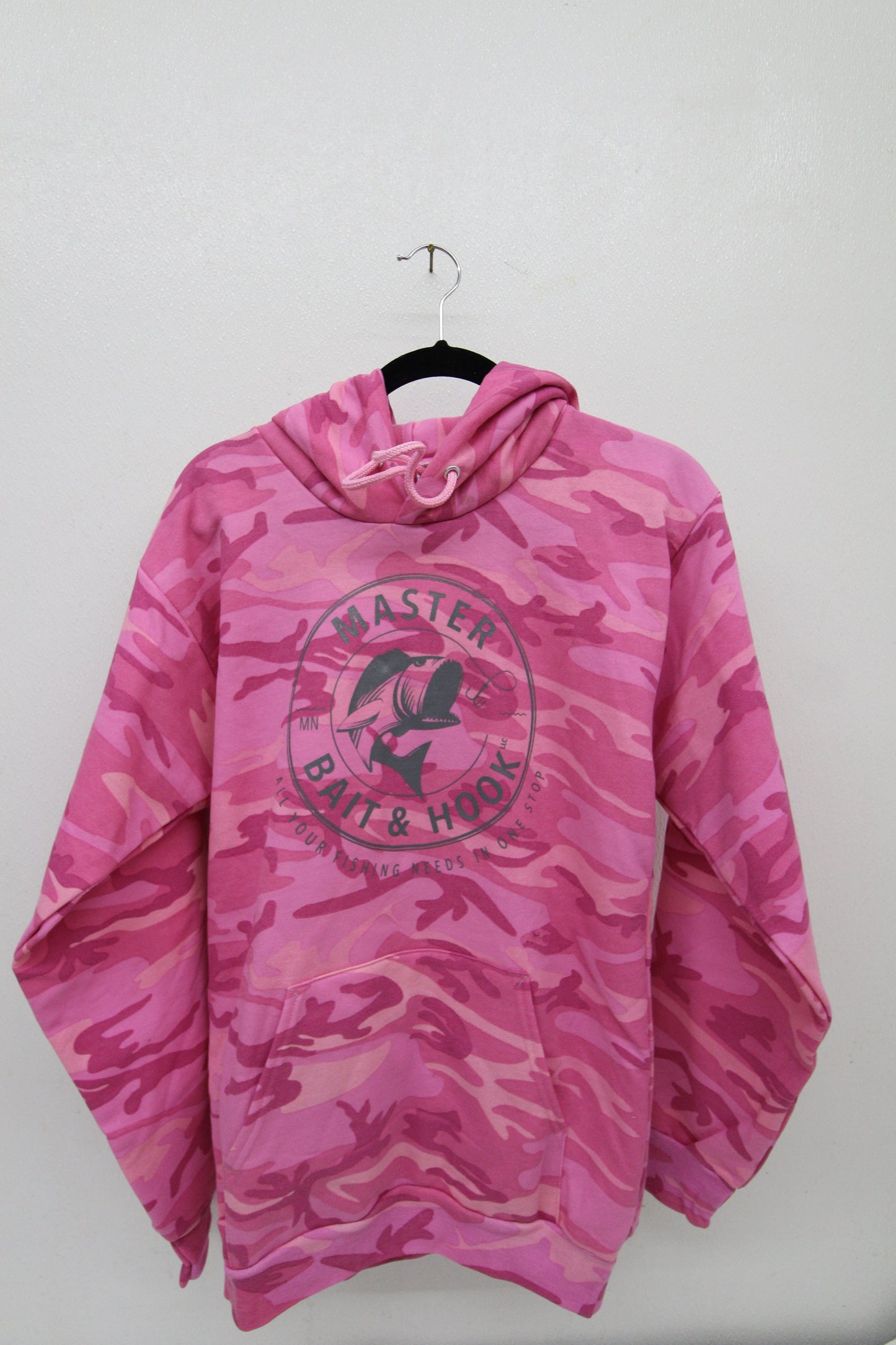 MBH Pink Camo Gray Logo Hoodie Sz L