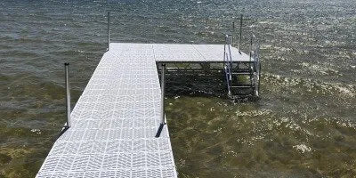 32 Foot Ridgeline roll in dock with 8ft patio