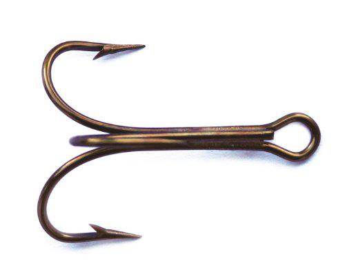 Mustad 3551 Classic Treble Standard Strength Fishing Hooks | Tackle for Fishing Equipment | Comes in Bronz, Nickle, Gold, Blonde Red, [Size 14, Pack of 5]