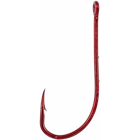 Matzuo Baitholder Offset Straight Eye Hook, Red Chrome